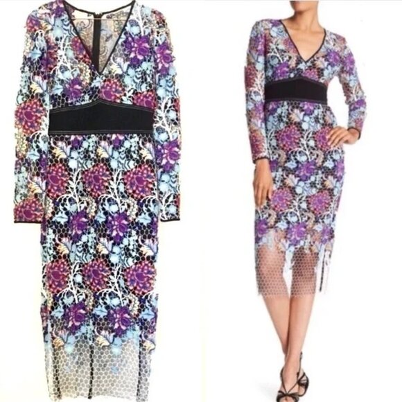 Diane Von Furstenberg Dresses & Skirts - DIANE VON FURSTENBERG DVF Guipure Lace Sheath Midi Dress 12